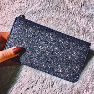 Kate Spade Lola Glitter Large Slim Card Holder